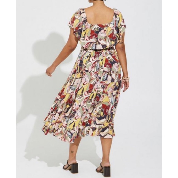 π Mini Challis Off Shoulder Hi-Low Skirt Set 2 2X 18 20 NWT Torrid New! - Picture 3 of 7